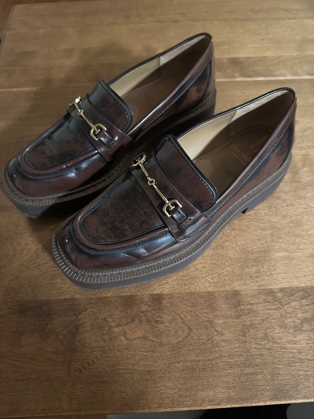 Sam Edelman Laurs Chestnut Patent Loafers